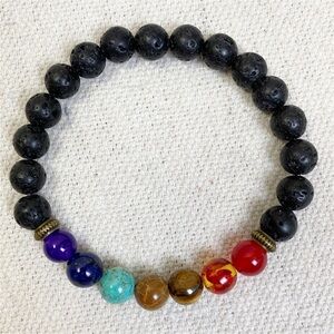 Lava stone Chakra Bracelet